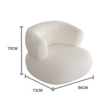 LIVARA EC1147 Fabric Chair Single Modal Solid Leisure Velvet Frame / Wood Sofa