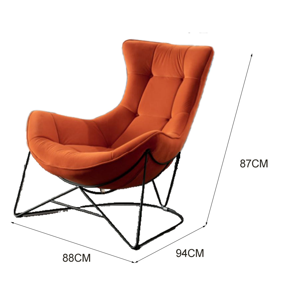 LIVARA EC1150 Velvet Minimalist Style Leisure Chair