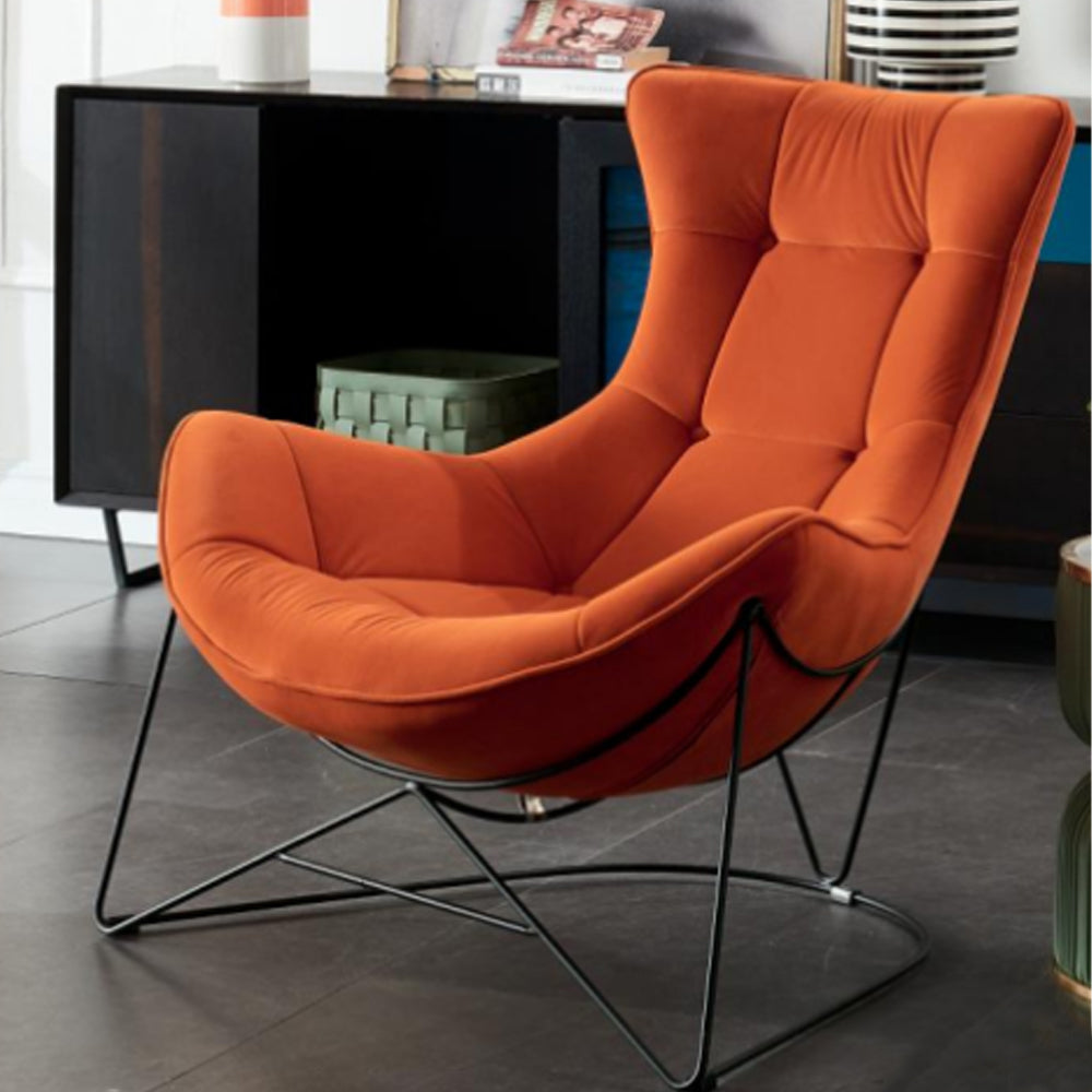 LIVARA EC1150 Velvet Minimalist Style Leisure Chair