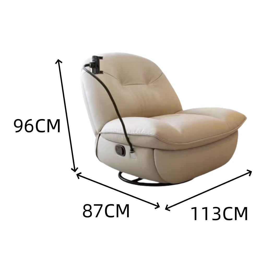LIVARA EC1152 Solid Rotation Manual Functional Leisure Wood Frame Chair
