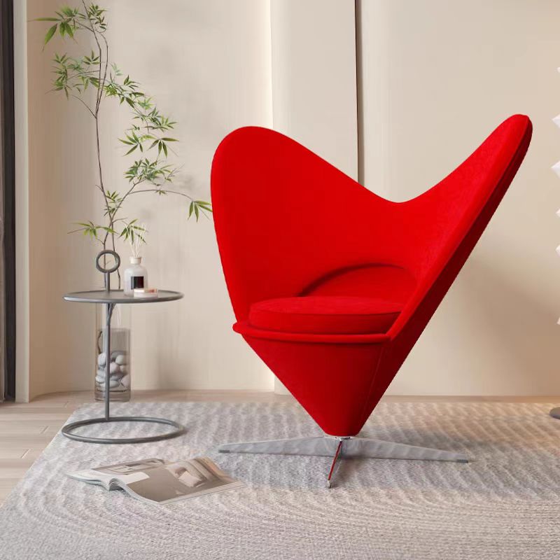 LIVARA EC1154 Design Leisure Fabric Fiberglass Heart-Shaped Chair