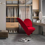 LIVARA EC1154 Design Leisure Fabric Fiberglass Heart-Shaped Chair