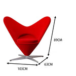 LIVARA EC1154 Design Leisure Fabric Fiberglass Heart-Shaped Chair