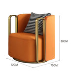 LIVARA EC1155 Solid Base Leisure Rotating Frame Wood Chair