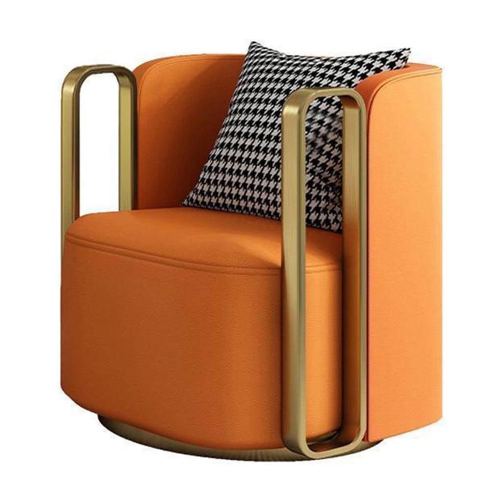 LIVARA EC1155 Solid Base Leisure Rotating Frame Wood Chair
