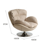 LIVARA EC1157 Fabric Scratch Frame Iron Cat Eggshell Chair