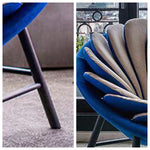 LIVARA EC1159 Sunflower Velvet Wood Design Leisure Ash Chair