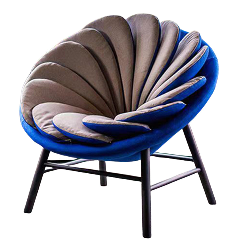 LIVARA EC1159 Sunflower Velvet Wood Design Leisure Ash Chair