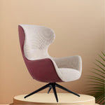 LIVARA EC1160 Leather Frame Ultra-Fiber Leisure Metal Chair