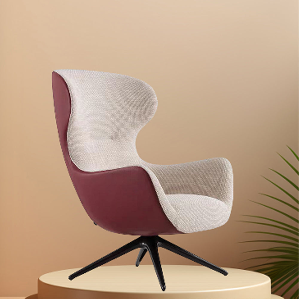 LIVARA EC1160 Leather Frame Ultra-Fiber Leisure Metal Chair