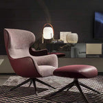 LIVARA EC1160 Leather Frame Ultra-Fiber Leisure Metal Chair
