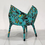 LIVARA EC1161 Printed Bentwood Solid Wood Leisure Leather Chair