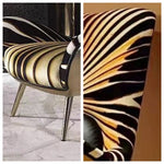 LIVARA EC1198 Design Tiger Pattern Leisure Molded Legs Foam Metal Chair