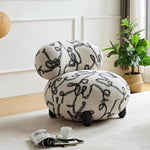 LIVARA EC1224 Chair Wood Solid Legs Leisure With Footstool