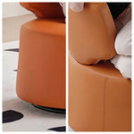 LIVARA FC1007 Manual Leather Faux Swivel Leisure Rocking Minimalist Chair