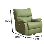 LIVARA FC1017 Leisure Manual Leather Scratch-Resistant Faux Swivel Cozy Rocking Chair