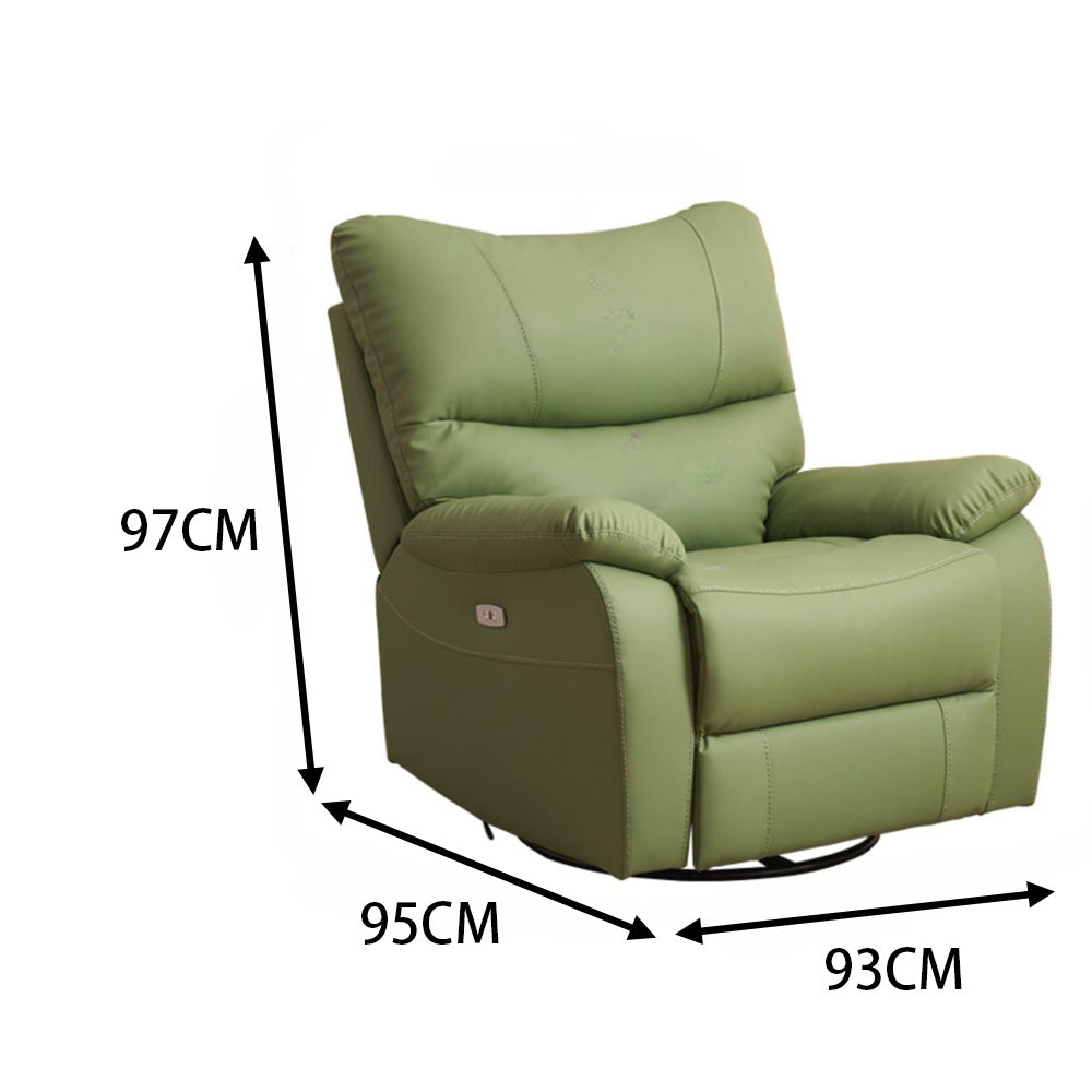 LIVARA FC1017 Leisure Manual Leather Scratch-Resistant Faux Swivel Cozy Rocking Chair