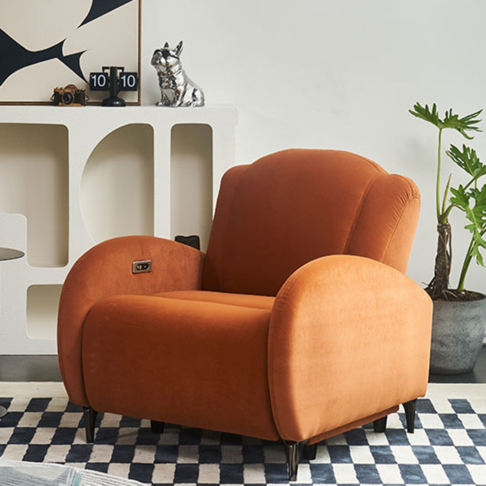LIVARA FC1019 USB Suede Fabric Reclining Electric Leisure Chair