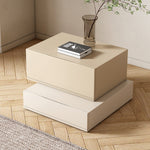 LIVARA NT1008 Side Bedside Table And Compact Table Minimalist-Style Simple Storage Apricot With - Beige