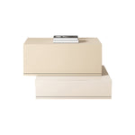LIVARA NT1008 Side Bedside Table And Compact Table Minimalist-Style Simple Storage Apricot With - Beige