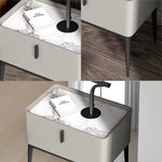 LIVARA NT1010 Cabinet Bedside Modern Sintered Minimalist Stone With Style Top