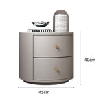 LIVARA NT1018 Style Wood Cabinet Bedside with Modern Simplicity Sintered Stone Top - Solid Small Table Side White