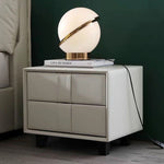 LIVARA NT1024 Modern - Table Side Minimalist Style MDF Upholstered Cabinet Small Bedside White