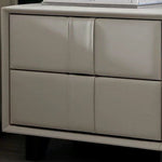 LIVARA NT1024 Modern - Table Side Minimalist Style MDF Upholstered Cabinet Small Bedside White