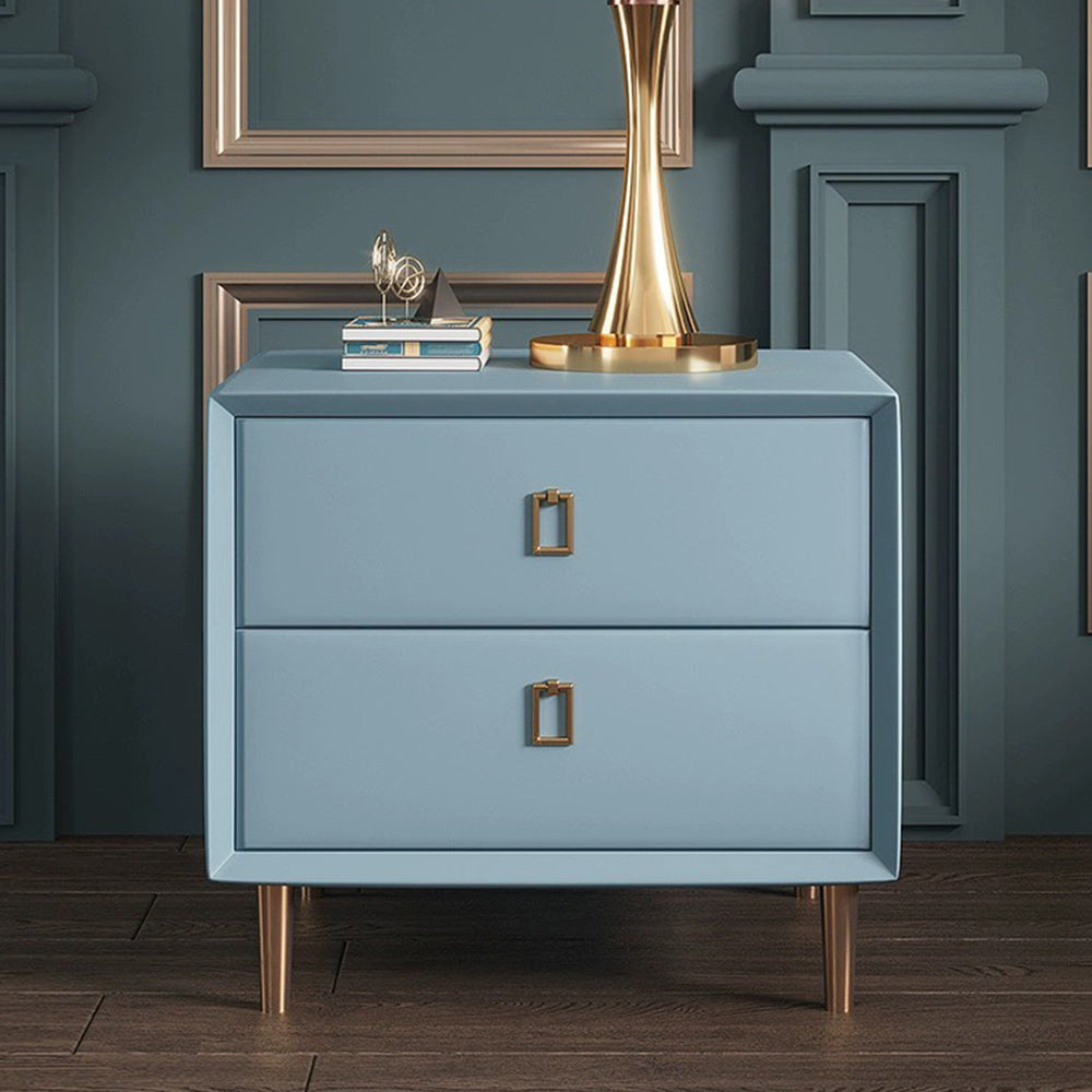 LIVARA NT1028 Leather Table / Luxury Style Modern Side Bedside Faux Table