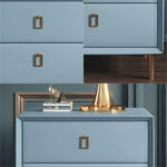 LIVARA NT1028 Leather Table / Luxury Style Modern Side Bedside Faux Table