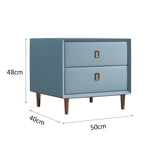 LIVARA NT1028 Leather Table / Luxury Style Modern Side Bedside Faux Table