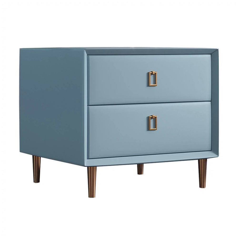 LIVARA NT1028 Leather Table / Luxury Style Modern Side Bedside Faux Table