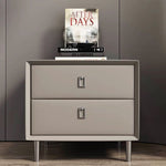 LIVARA NT1028 Leather Table / Luxury Style Modern Side Bedside Faux Table