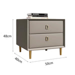 LIVARA NT1028 Leather Table / Luxury Style Modern Side Bedside Faux Table