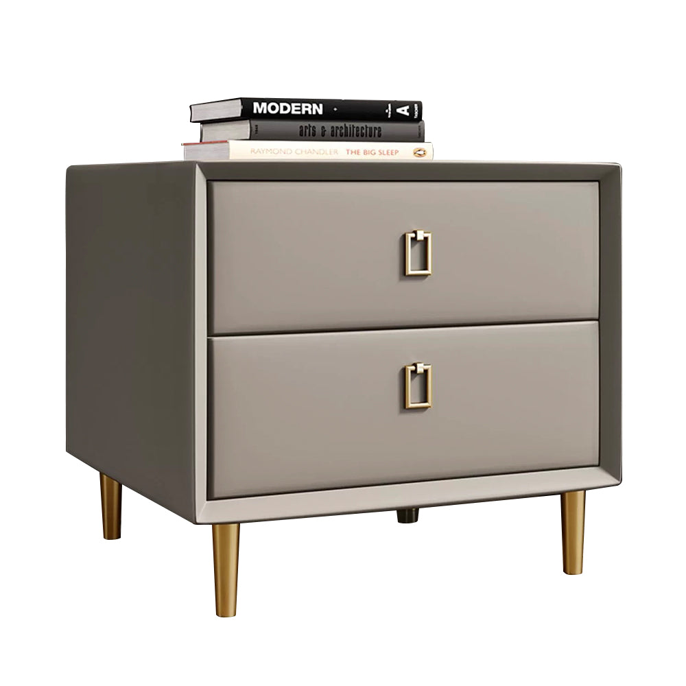 LIVARA NT1028 Leather Table / Luxury Style Modern Side Bedside Faux Table