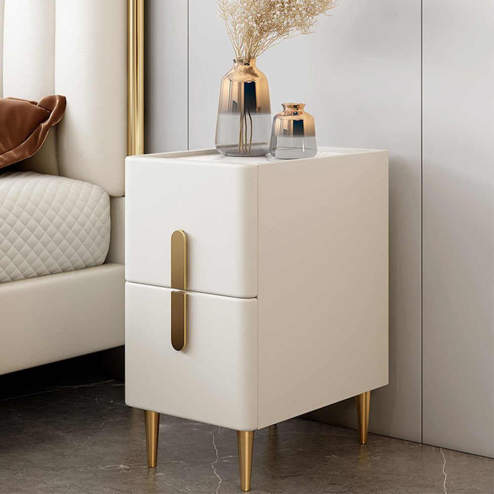 LIVARA NT1032 Bedside Top Size Modern With Side Sintered Table Stone Mini MDF / Style Luxury Small Table