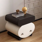 LIVARA NT1383 Painted MDF Minimalist Bedside Wood Finish Drawer Solid Cabinet with and Table