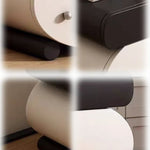 LIVARA NT1383 Painted MDF Minimalist Bedside Wood Finish Drawer Solid Cabinet with and Table