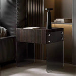 LIVARA NT1394 Panel Veneer Acrylic Bedside Eco-Friendly Board Drawer Wood Table