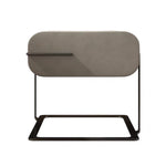 LIVARA NT1395 Stainless Cabinet Steel Black Base Titanium Wood Solid Bedside Table