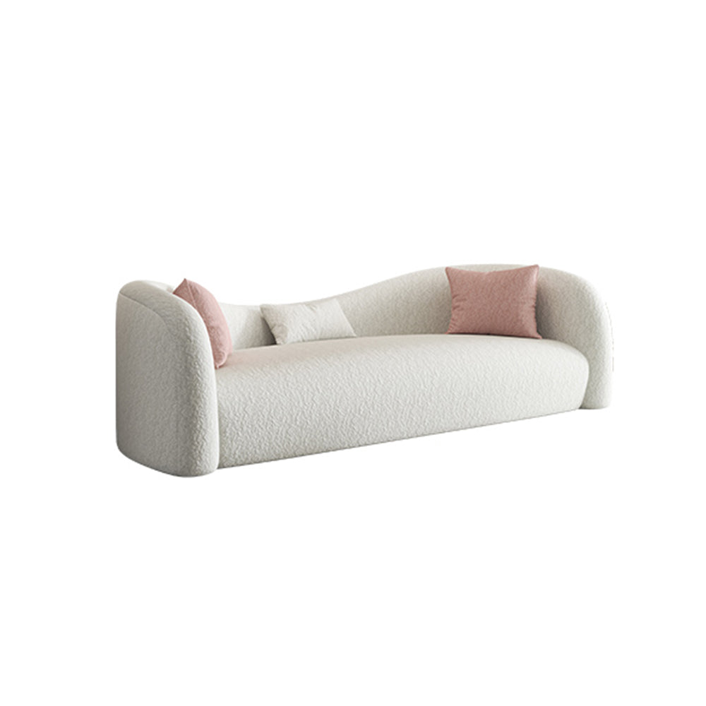 LIVARA SM1004 Solid Butterfly-shaped Frame Backrest - 240cm Sofa Wood Length Beige