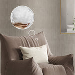 LIVARA Cream-Style Sofa With Single Velvet Throw A Pillow