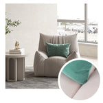 LIVARA Cream-Style Sofa With Single Velvet Throw A Pillow