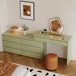 LIVARA 1008 Expandable Mirror With Design LED Table 120cm Dressing Stool - Length Green