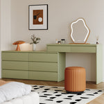 LIVARA 1008 Expandable Mirror With Design LED Table 120cm Dressing Stool - Length Green
