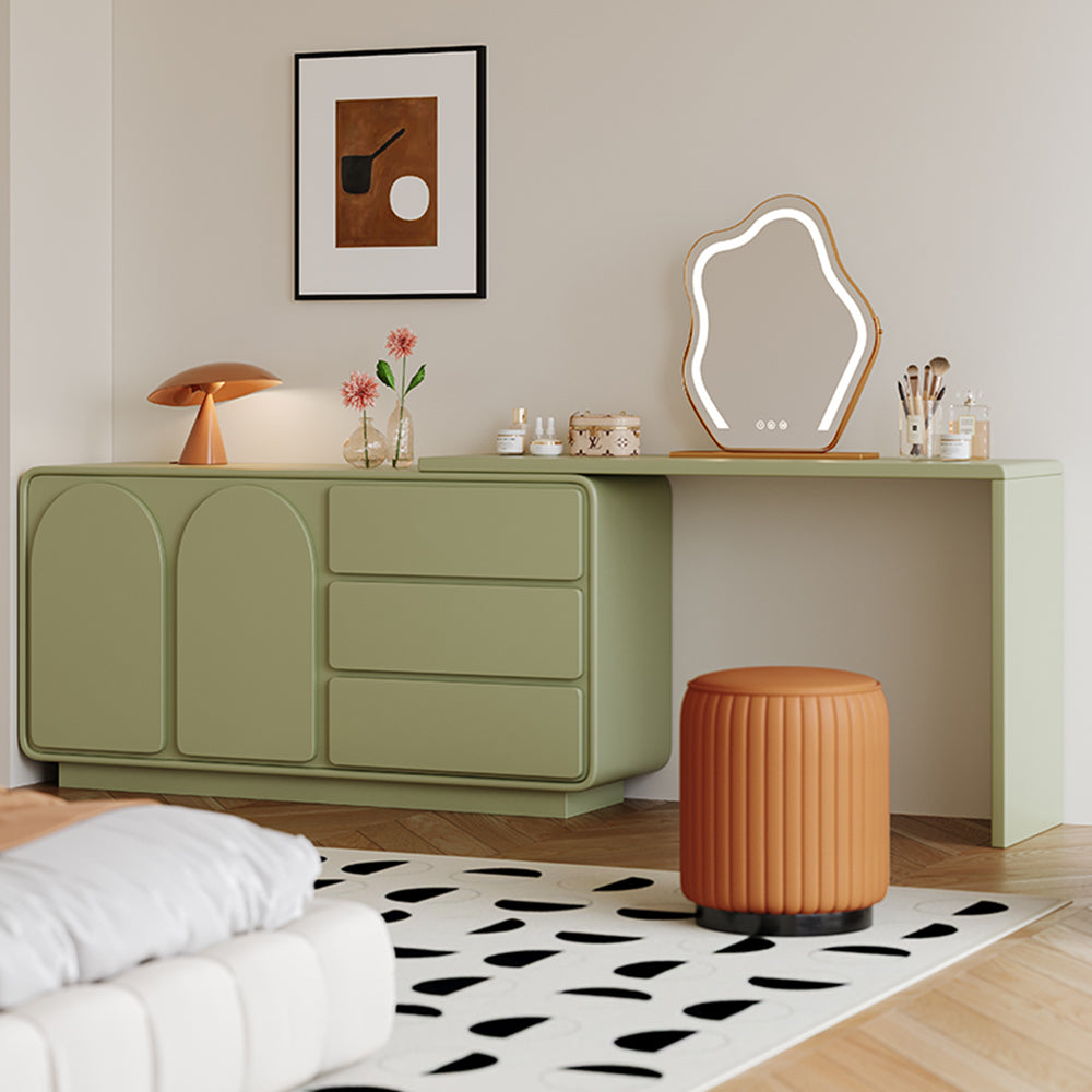 LIVARA 1009 - Stool Mirror Expandable Length 120cm Table LED With Design Dressing Green