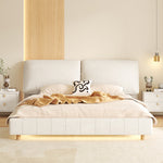 LIVARA SM1016 150/180cm With Tables Sensor - Two Bed Fabric Light Matte Bedside Beige