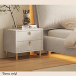 LIVARA SM1016 150/180cm With Tables Sensor - Two Bed Fabric Light Matte Bedside Beige