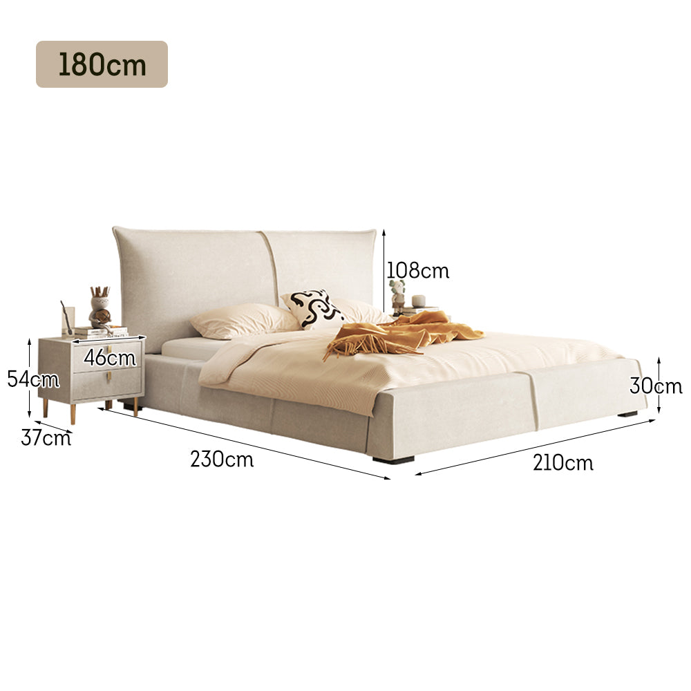 LIVARA SM1020 Two Light Sensor Fabric Matte With Bedside Bed 150/180cm Tables