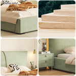 LIVARA SM1020 Two Light Sensor Fabric Matte With Bedside Bed 150/180cm Tables